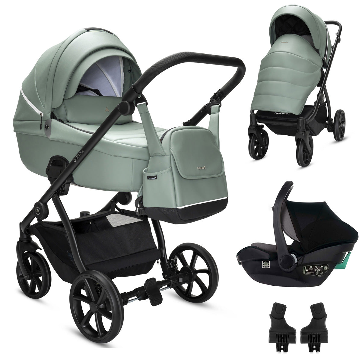 Noordi Fjordi V2 Leather - 3in1 with Travel Carrier Car Seat