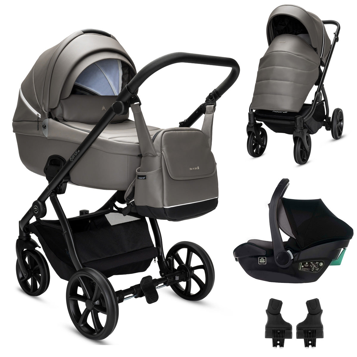 Noordi Fjordi V2 Leather - 3in1 with Travel Carrier Car Seat