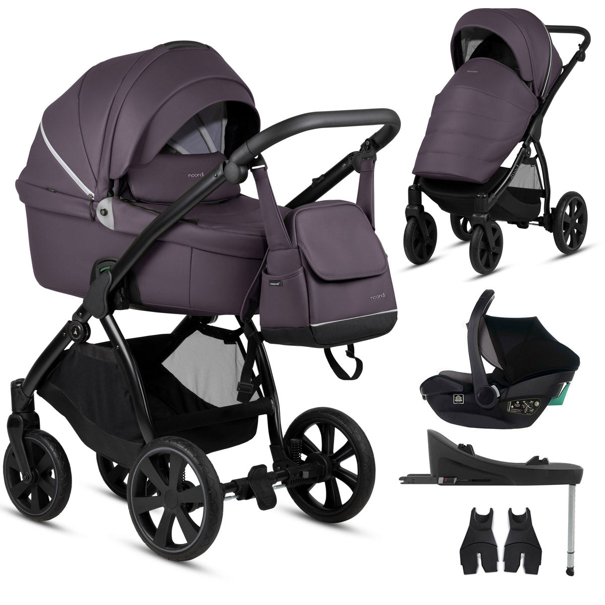 Noordi Fjordi Leather 3in1 with Travel Carrier Car Seat
