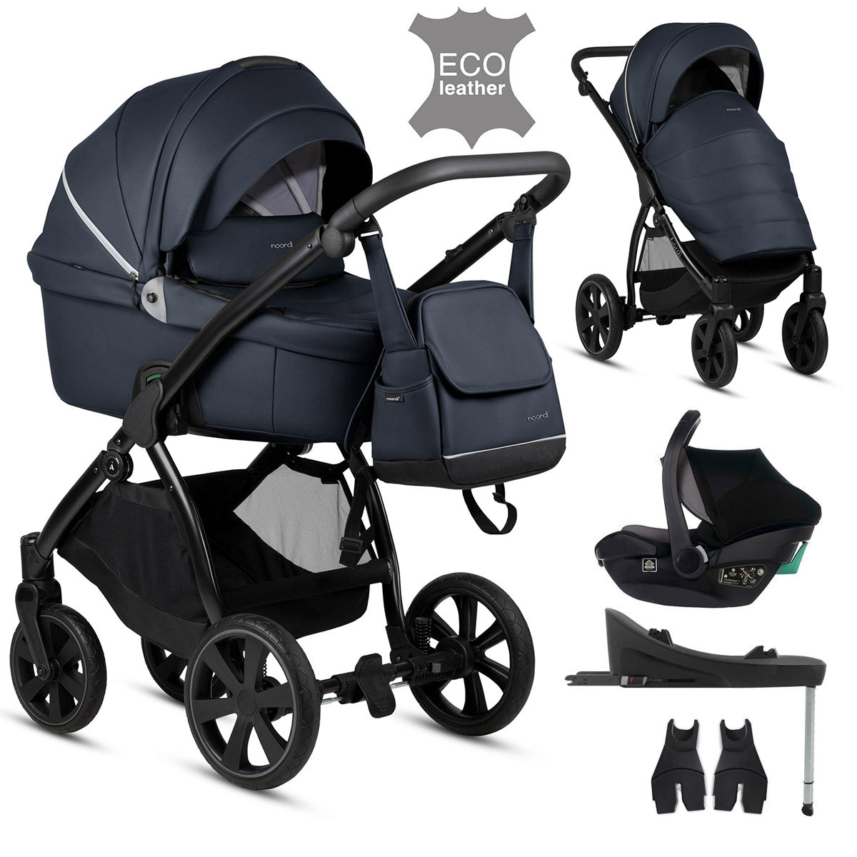 Noordi Fjordi Leather 3in1 with Travel Carrier Car Seat