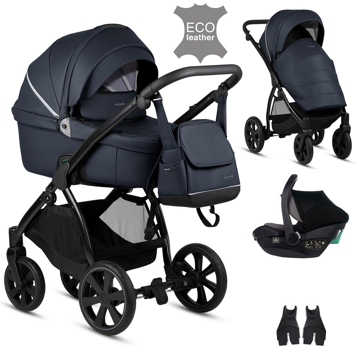 Noordi Fjordi Leather 3in1 with Travel Carrier Car Seat