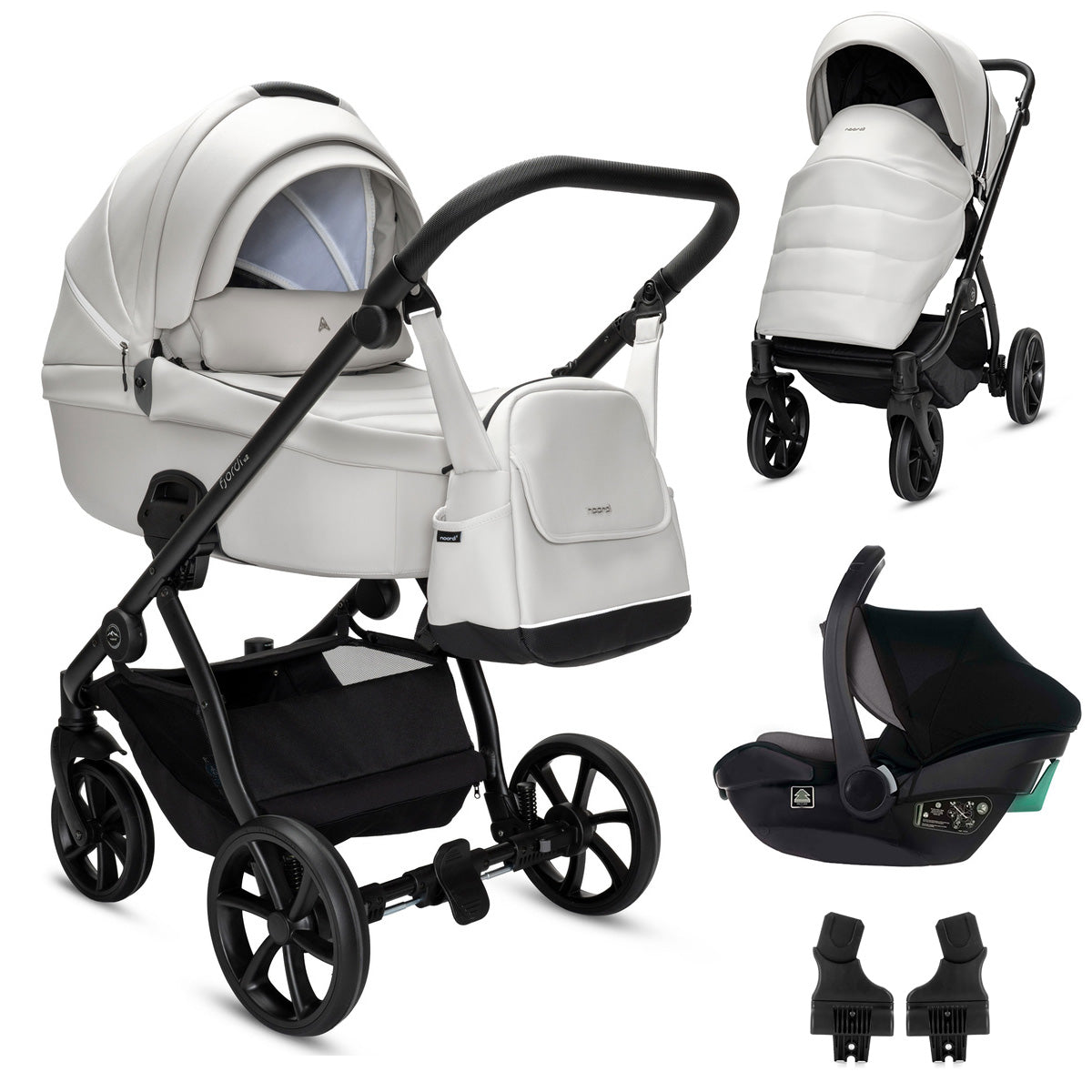 Noordi Fjordi V2 Leather - 3in1 with Travel Carrier Car Seat