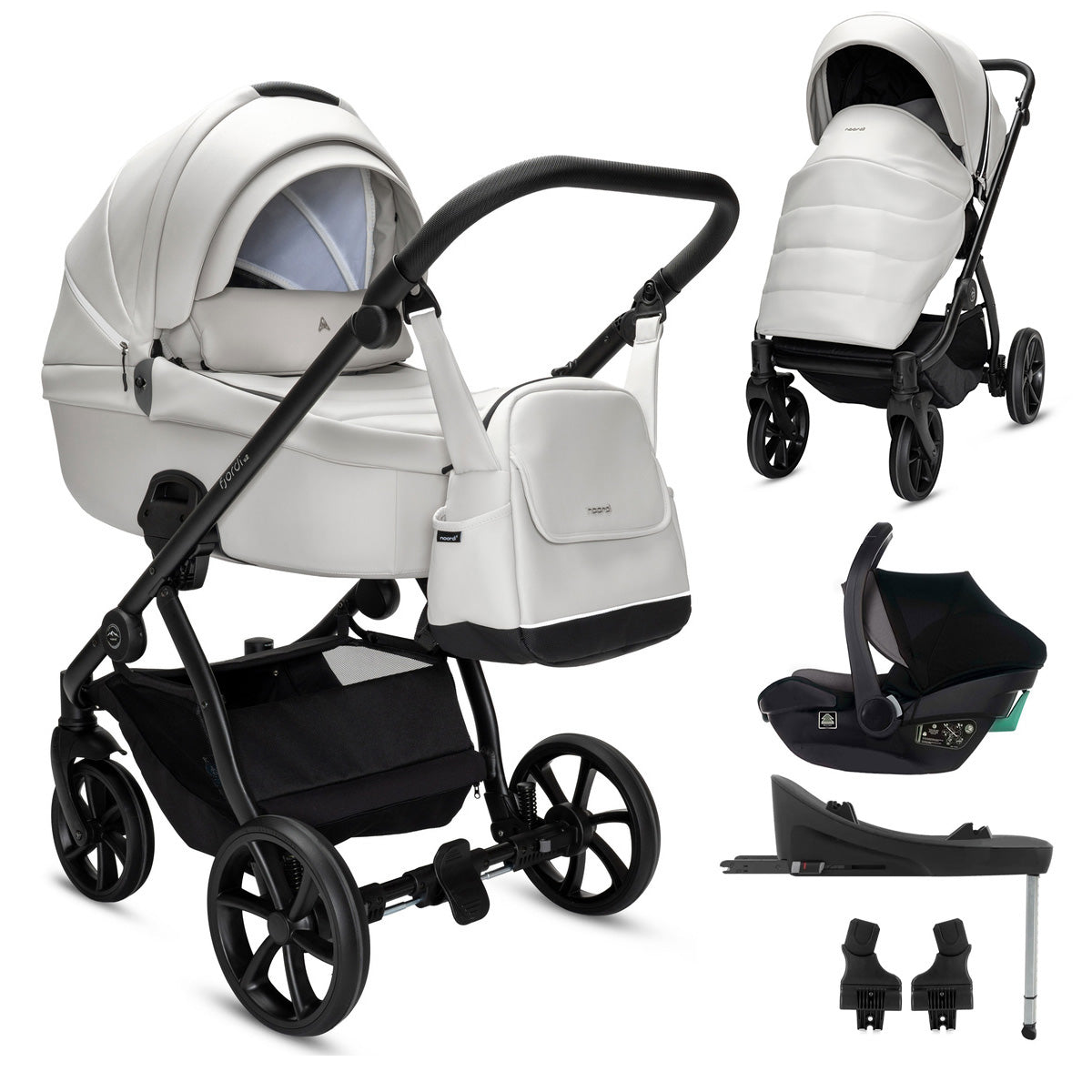 Noordi Fjordi V2 Leather - 3in1 with Travel Carrier Car Seat