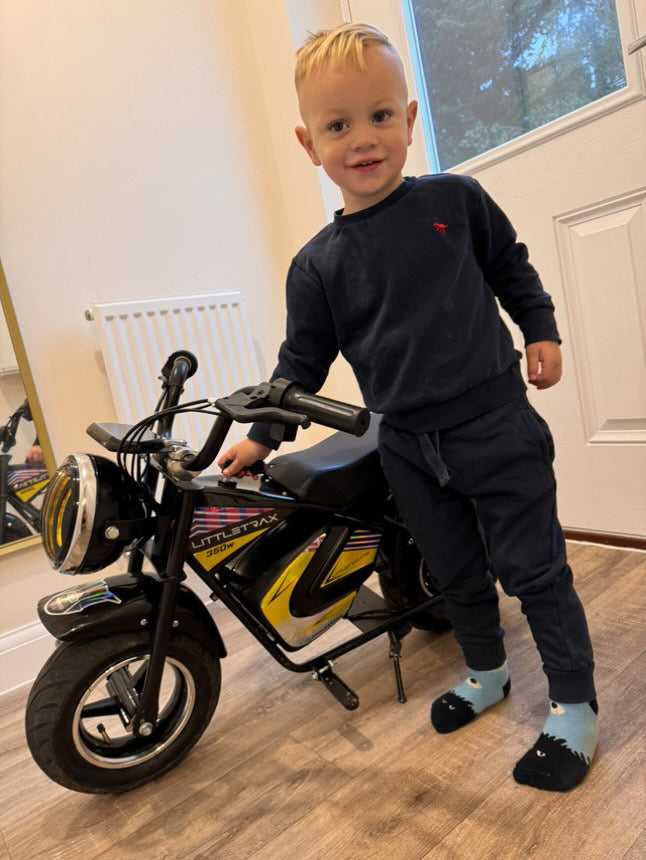 Littletrax 350W Kids Electric Bike – Ages 3 to 12+ ride on motorbike! - 1 DAY SALE PRICE - DELIVERED BEFORE CHRISTMAS