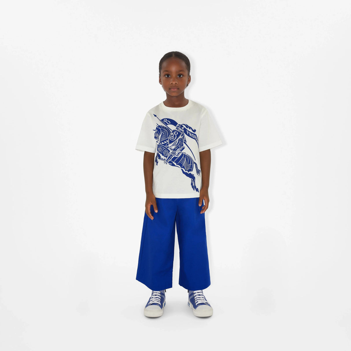 Burberry Kids Cedar Knight T-Shirt in White