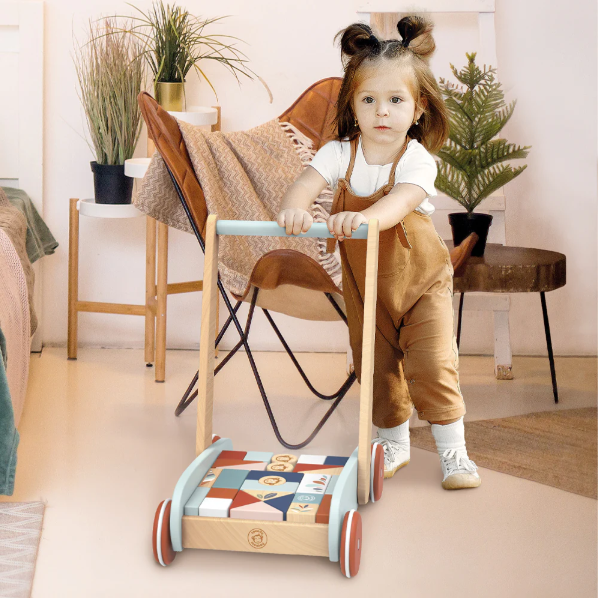 Speedy Monkey Wooden Block Walker w/27 blocks