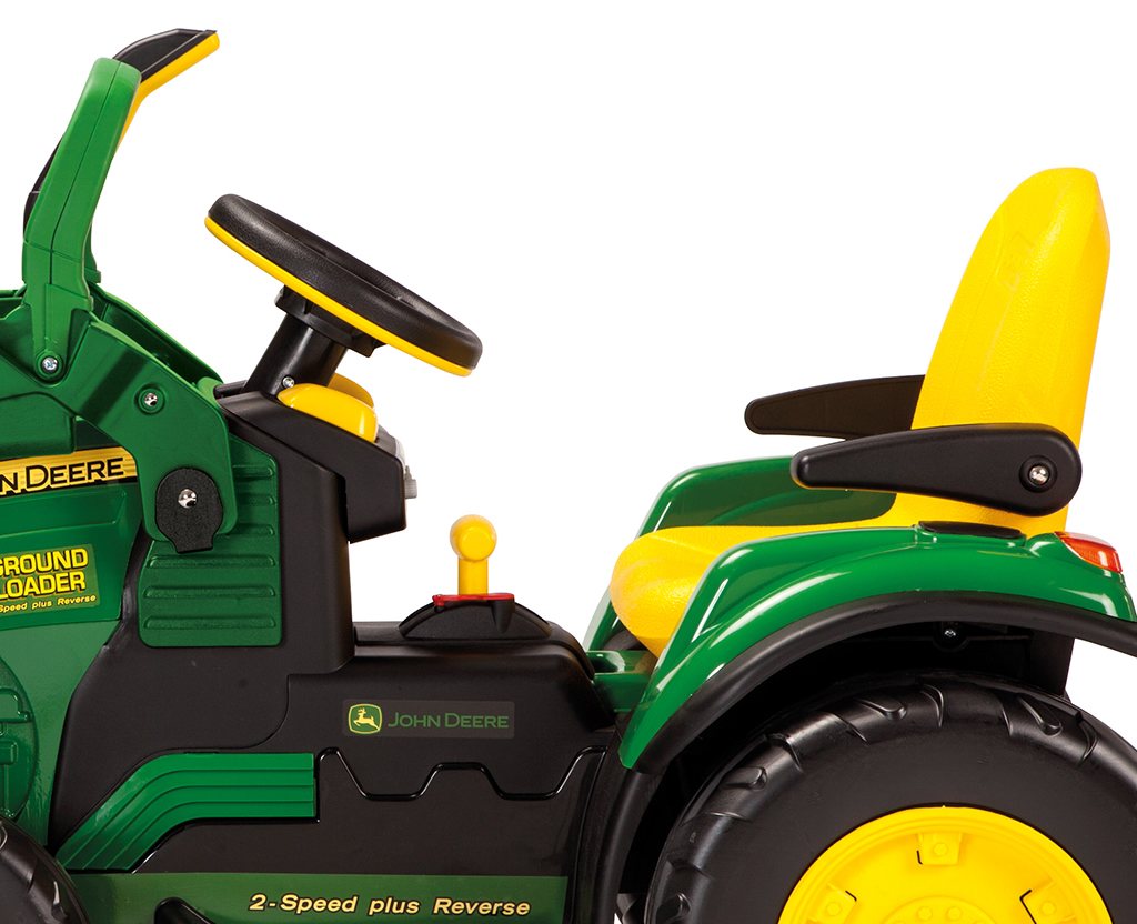 Peg Perego John Deere Ground Loader 12V Electric Bulldozer Tractor with Scoop, 3+ years