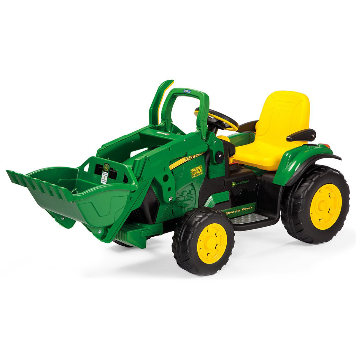 Peg Perego John Deere Ground Loader 12V Electric Bulldozer Tractor with Scoop, 3+ years