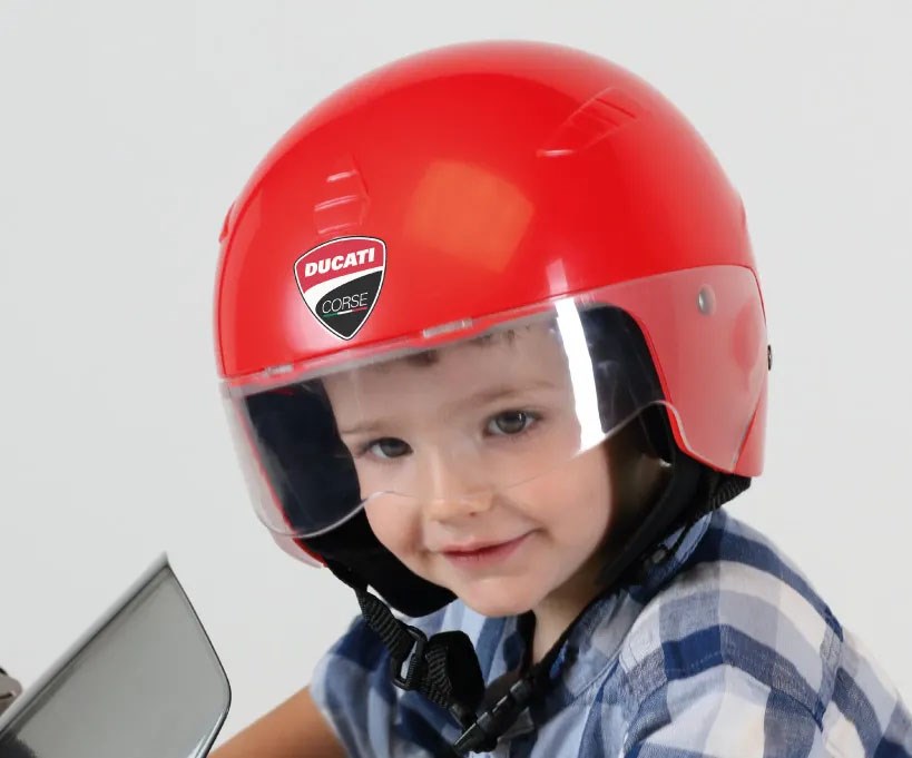 Peg Perego Casco Ducati Kids Ride-On Vehicle Safety Helmet, Age 2 years++