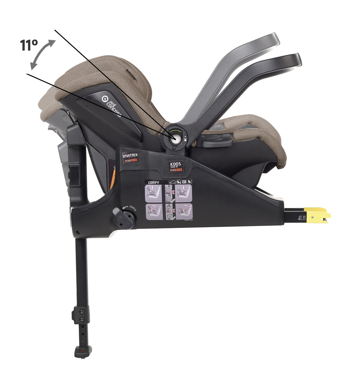 Jane Koos i-Size R1 Baby Car Seat 40 to 83cm, 0-18 Months