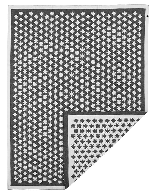 Noordi STAR Cotton Blanket Grey/White