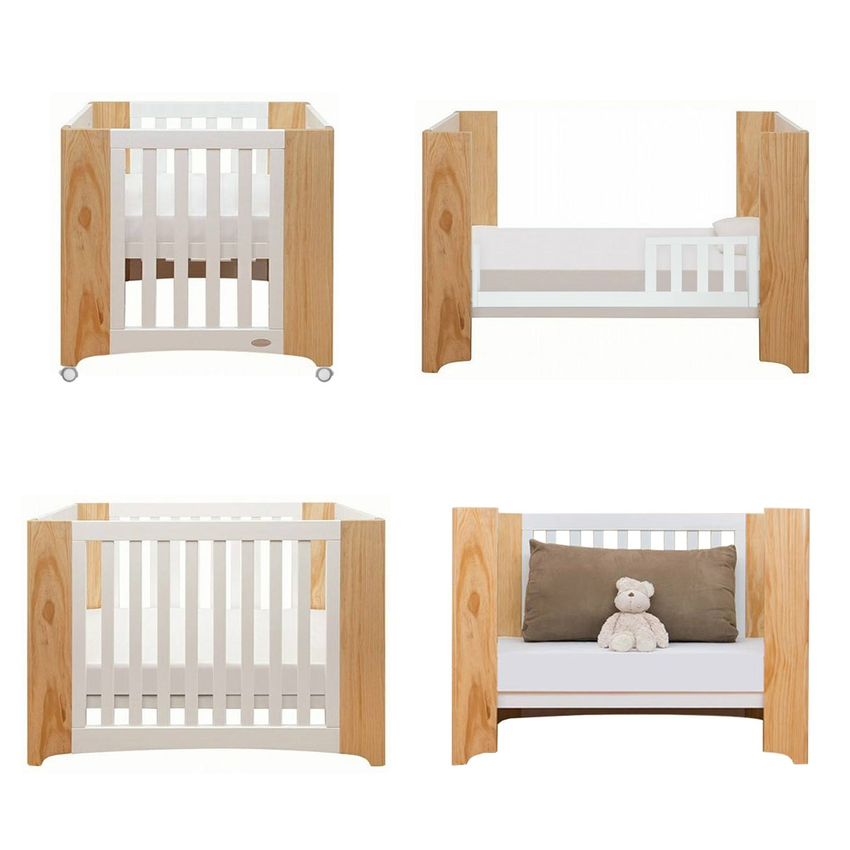 Cocoon Evoluer Nursery Room Set, White / Natural
