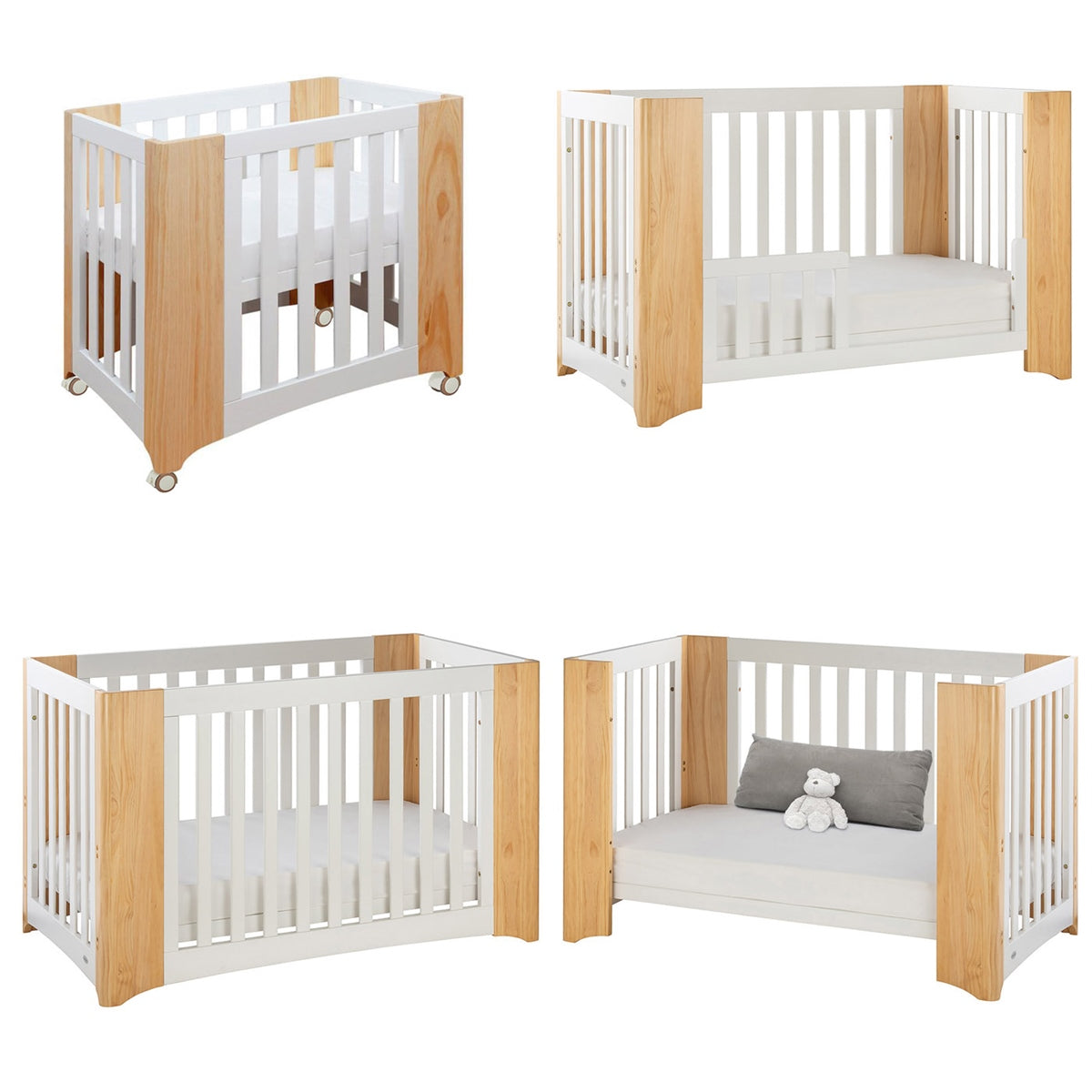 Cocoon Evoluer Nursery Room Set, White / Natural