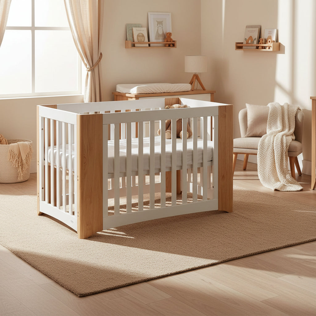 Cocoon Evoluer 4 in 1 Nursery Furniture System, White/Natural