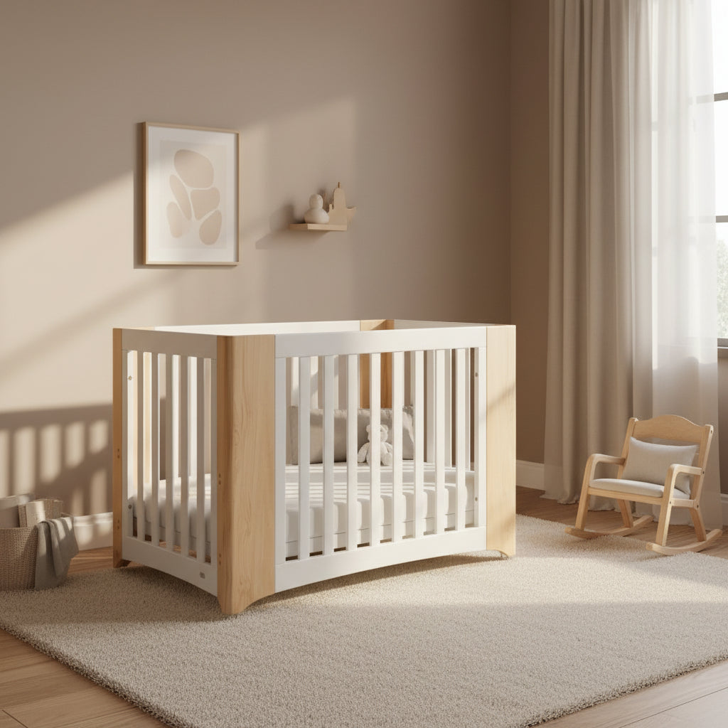 Cocoon Evoluer 4 in 1 Nursery Furniture System, White/Natural