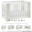 Cocoon Evoluer 4 in 1 Nursery Furniture System, White/Grey