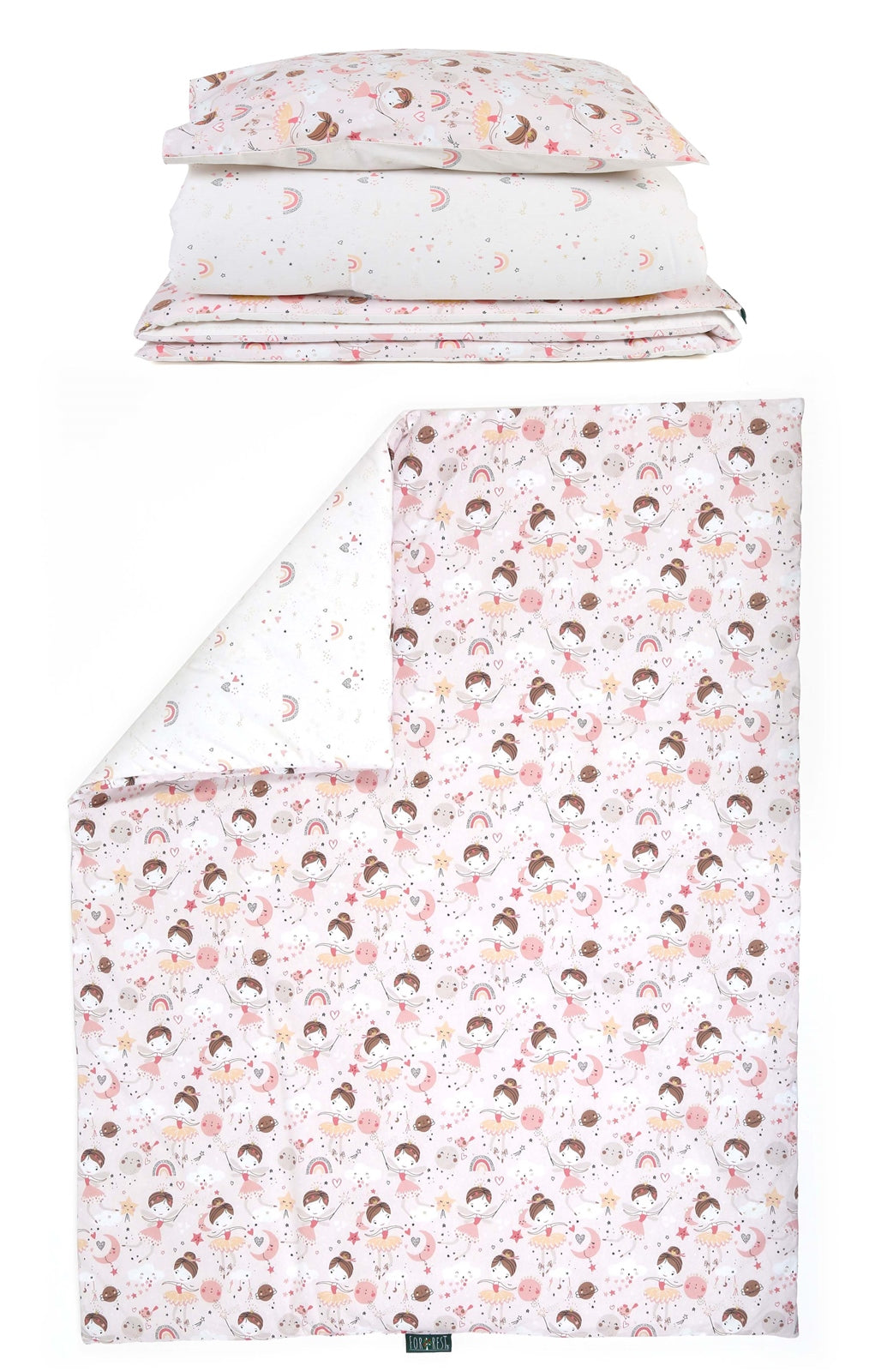 Forrest 3 Piece Reversible Baby Bedding Set, Fairy