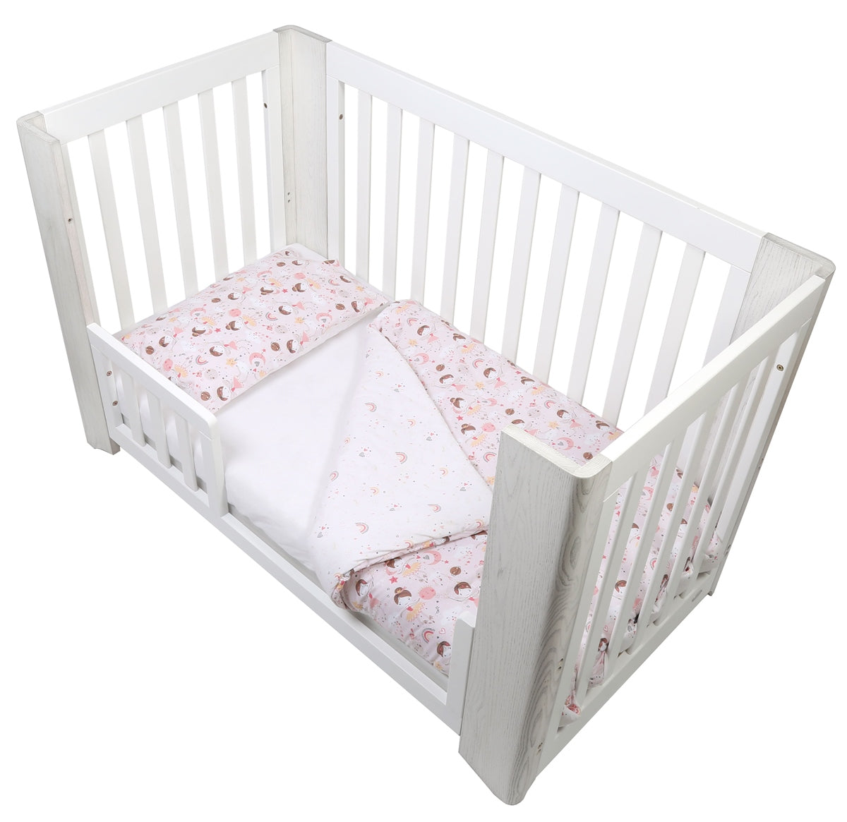 Forrest 3 Piece Reversible Baby Bedding Set, Fairy