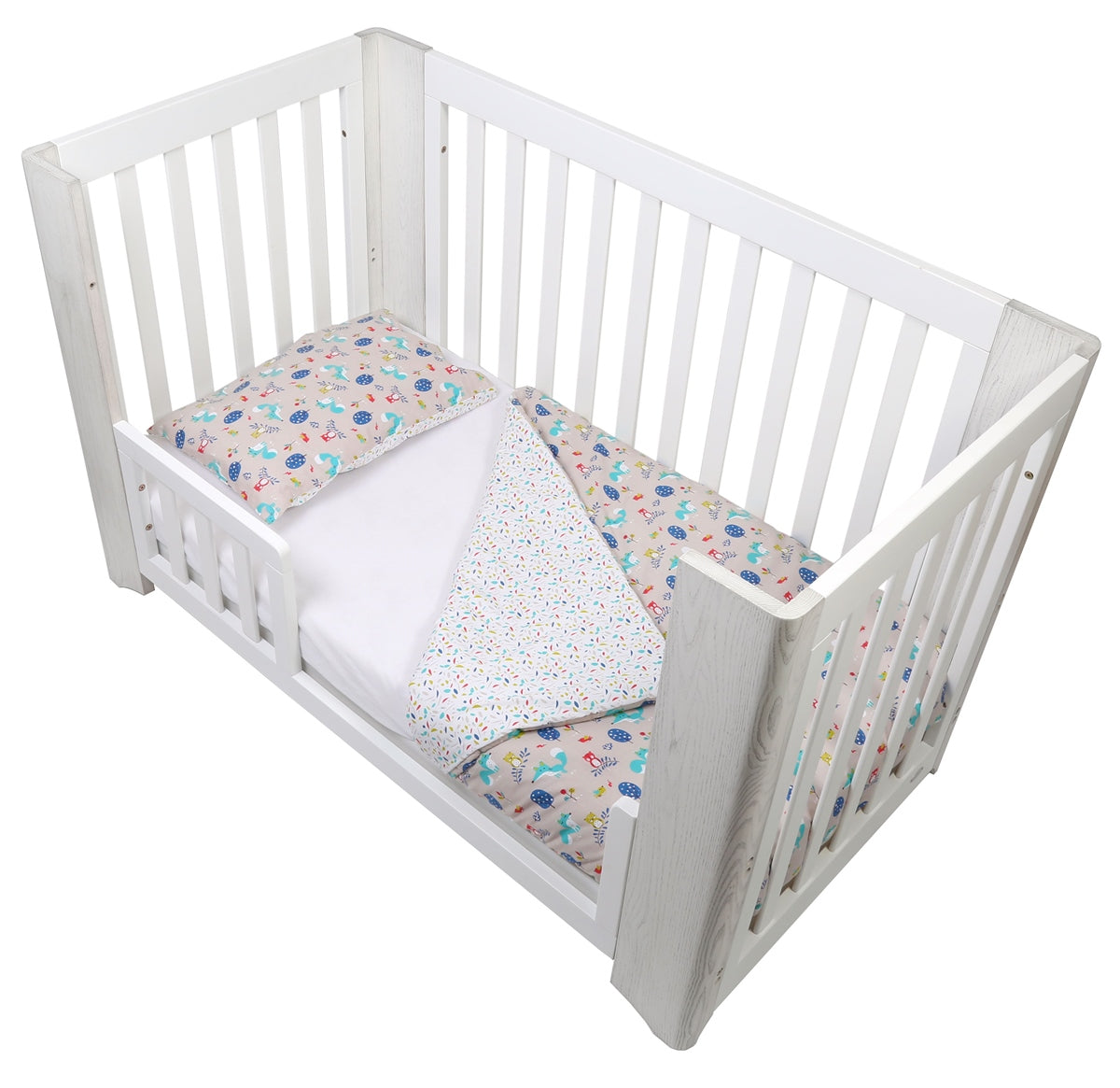 Forrest 3 Piece Reversible Baby Bedding Set, Woody