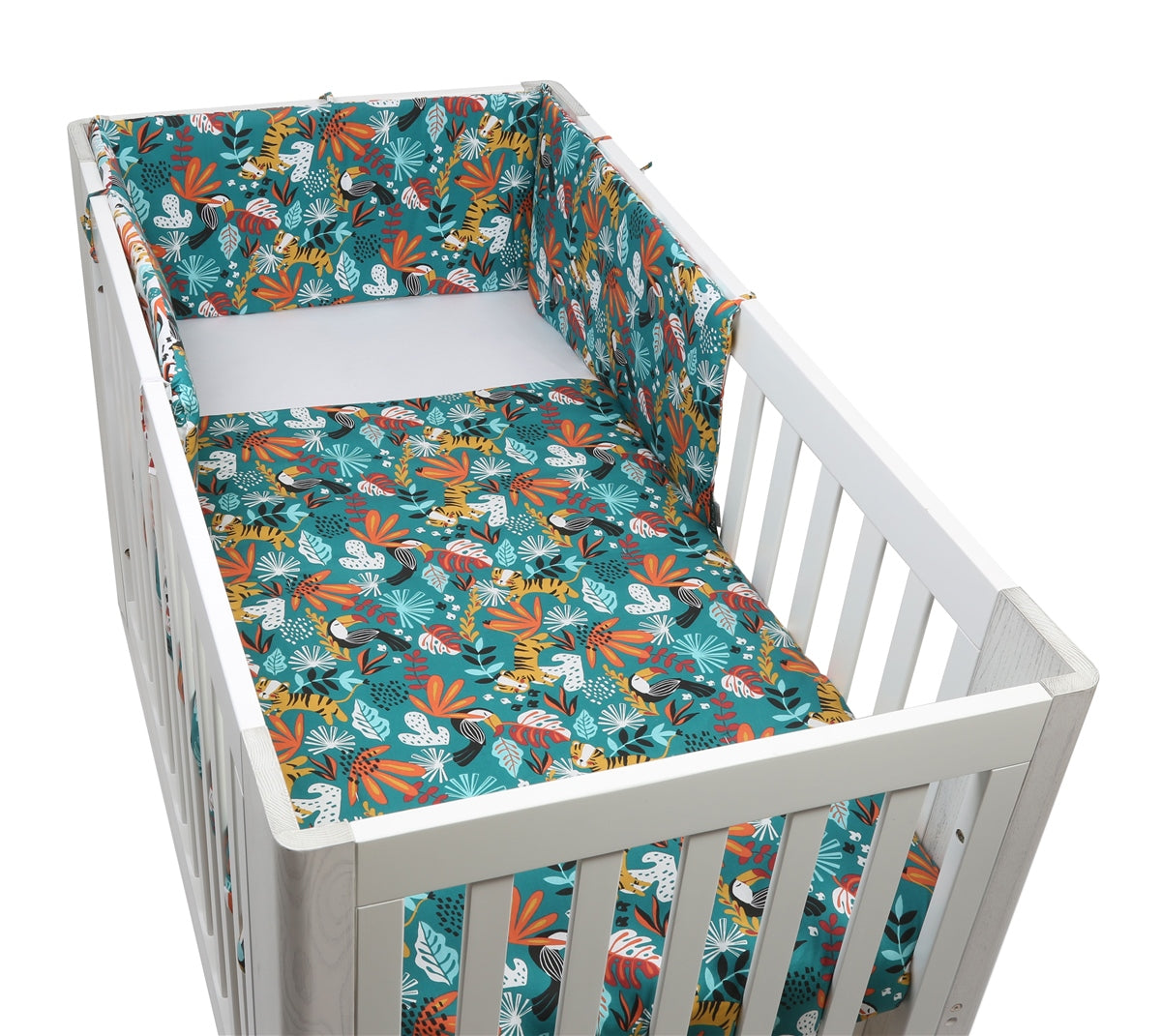 Forrest 3 Piece Reversible Baby Bedding Set, Rainforest