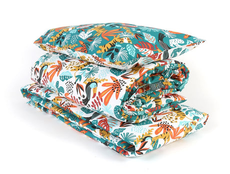 Forrest 3 Piece Reversible Baby Bedding Set, Rainforest