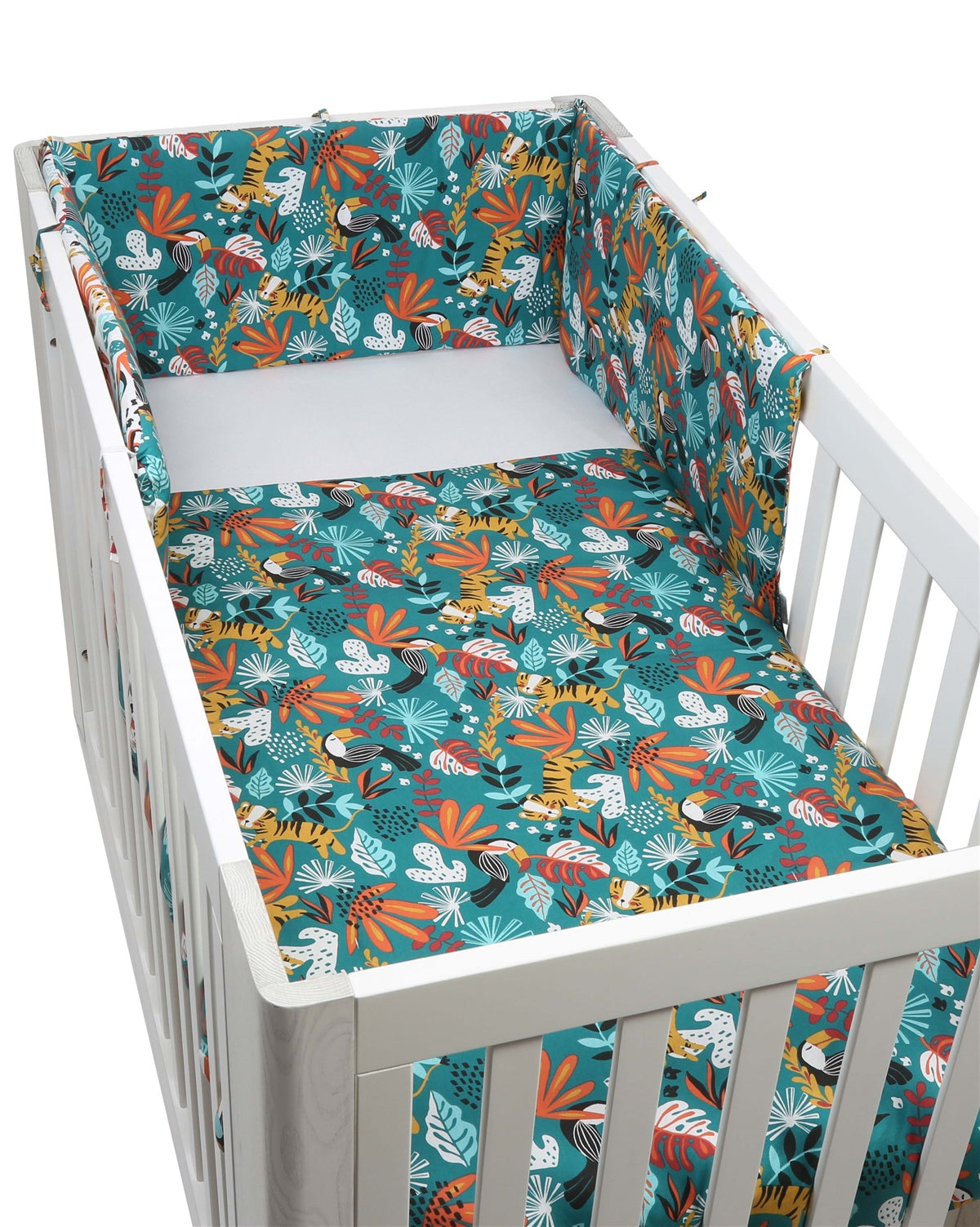 Forrest 3 Piece Reversible Baby Bedding Set, Rainforest
