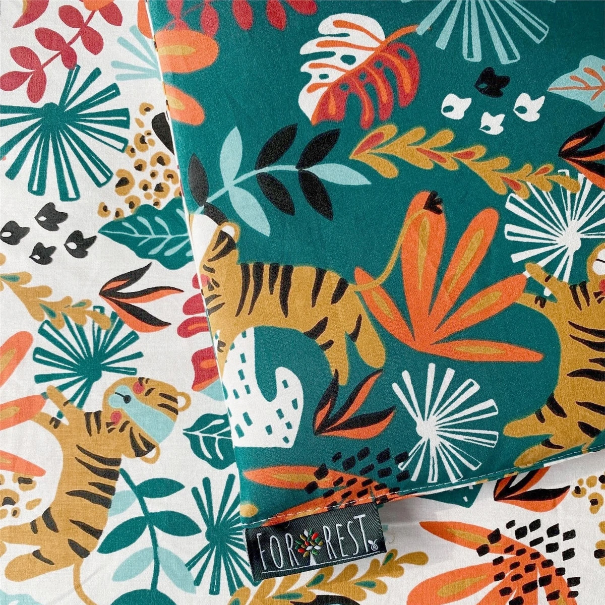 Forrest 3 Piece Reversible Baby Bedding Set, Rainforest