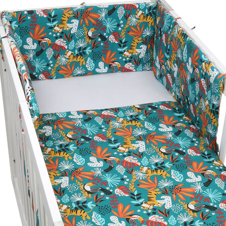Forrest 3 Piece Reversible Baby Bedding Set, Rainforest