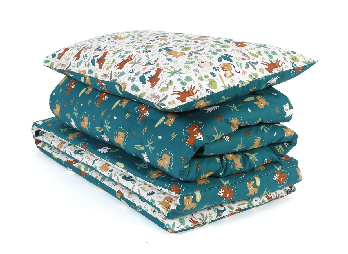 Forrest 3 Piece Reversible Baby Bedding Set, Jungle