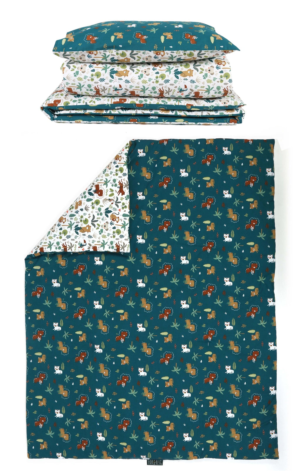 Forrest 3 Piece Reversible Baby Bedding Set, Jungle