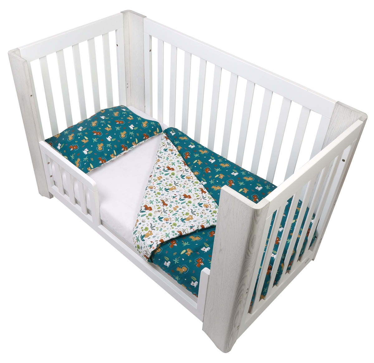 Forrest 3 Piece Reversible Baby Bedding Set, Jungle