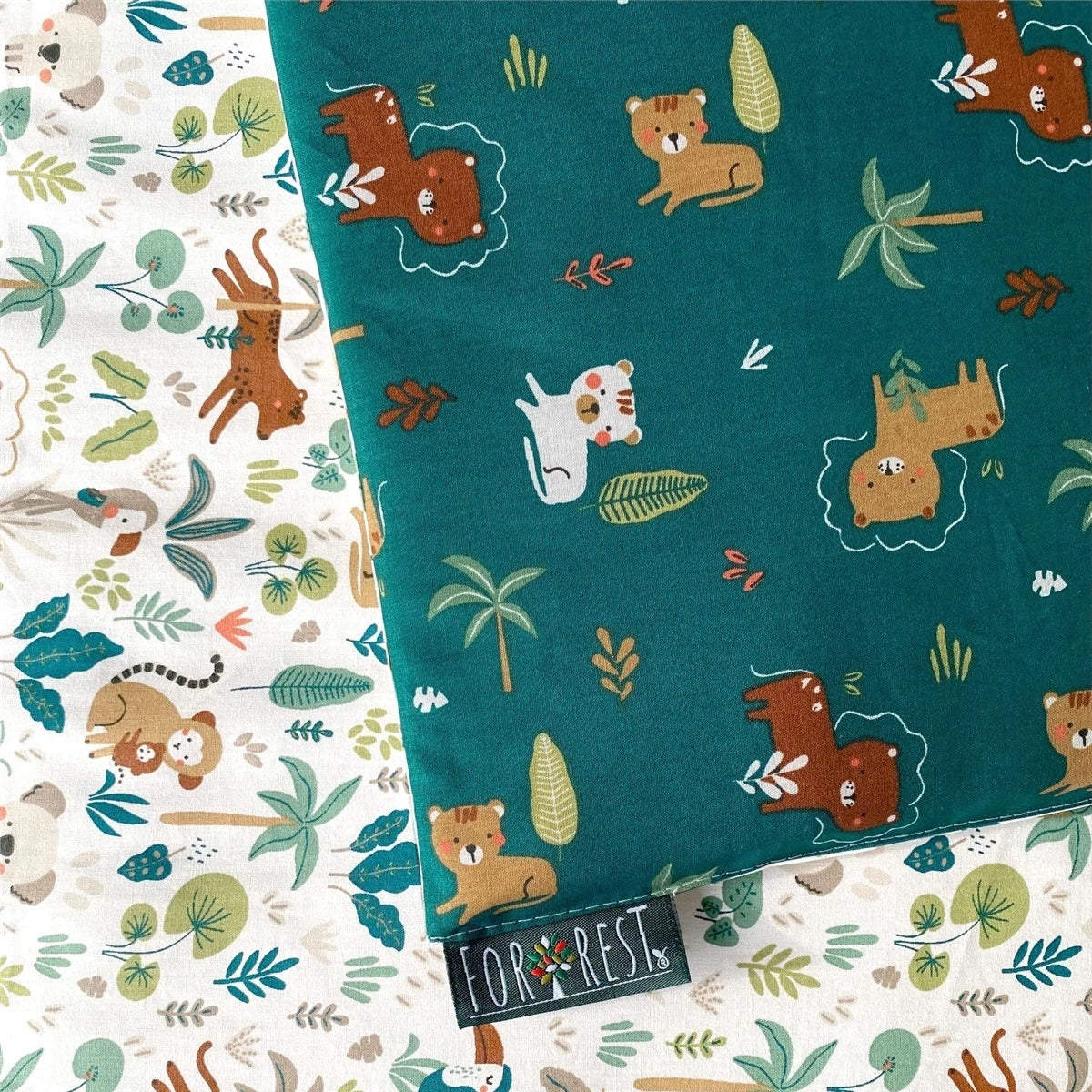 Forrest 3 Piece Reversible Baby Bedding Set, Jungle