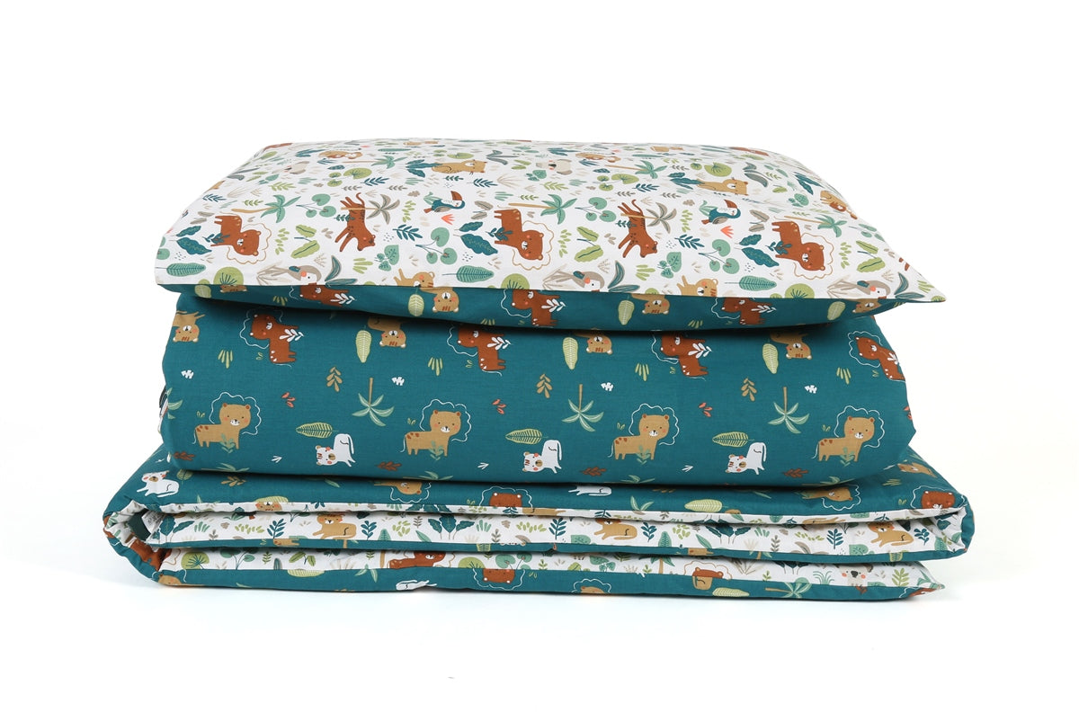 Forrest 3 Piece Reversible Baby Bedding Set, Jungle
