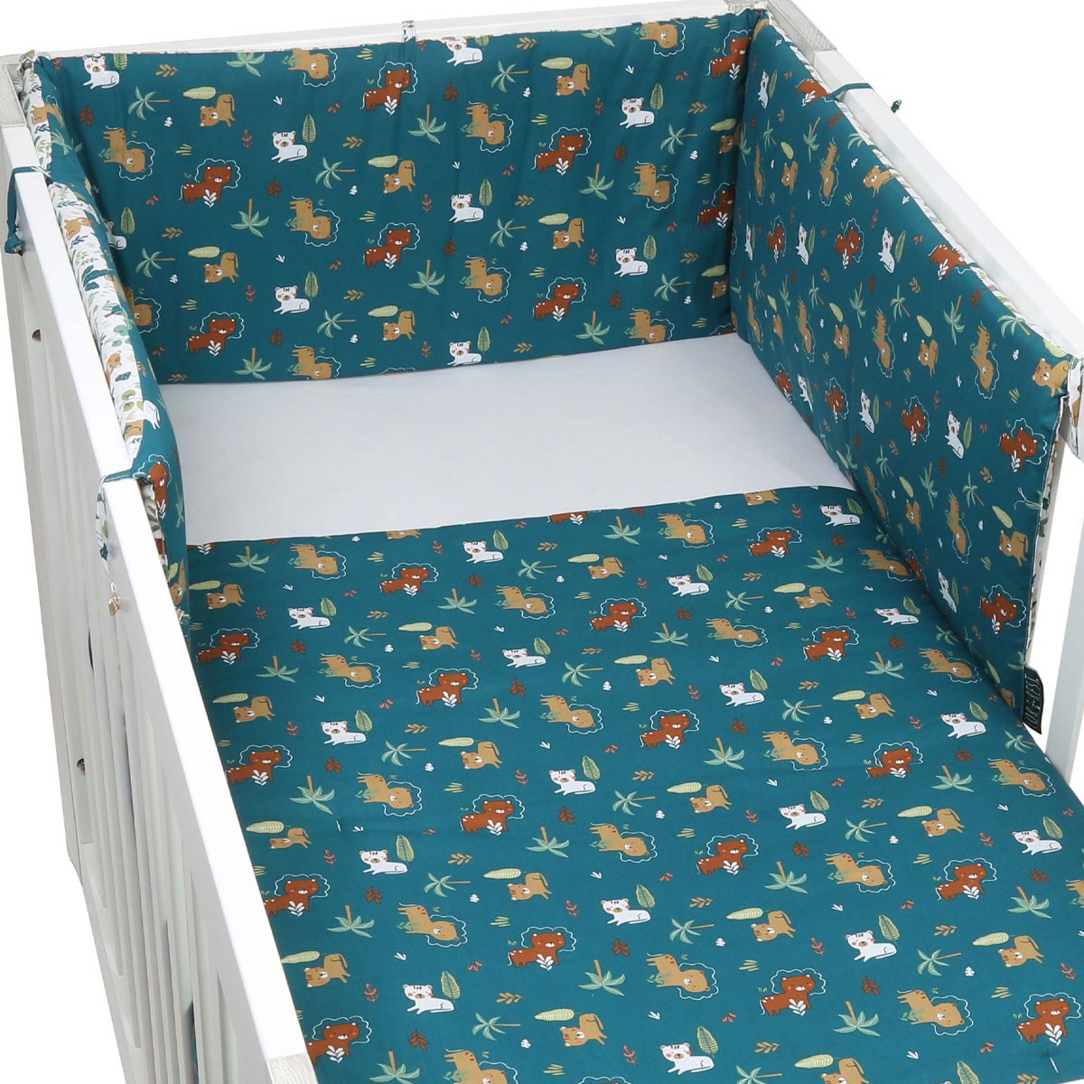 Forrest 3 Piece Reversible Baby Bedding Set, Jungle