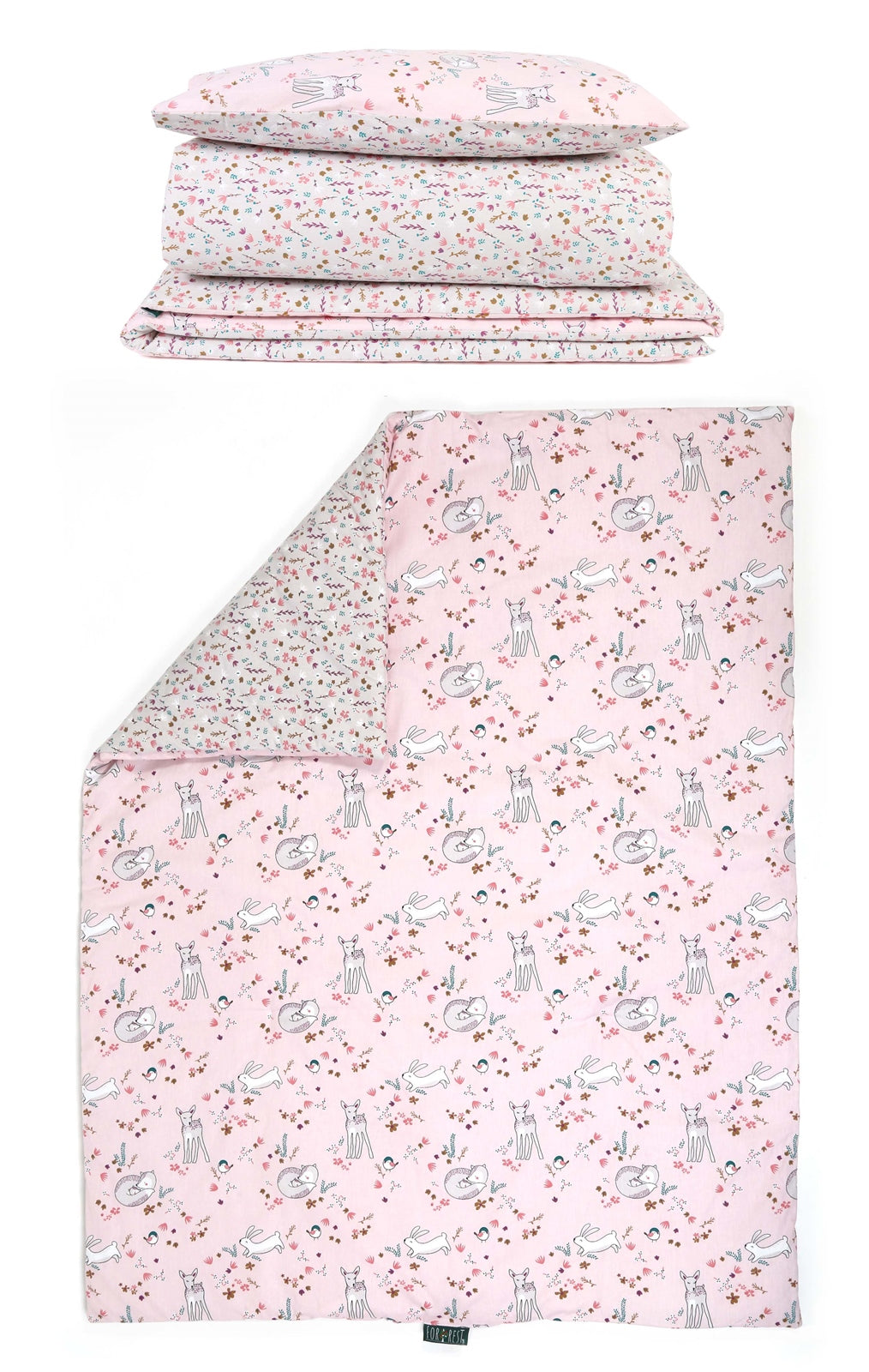 Forrest 3 Piece Reversible Baby Bedding Set, Meadowland