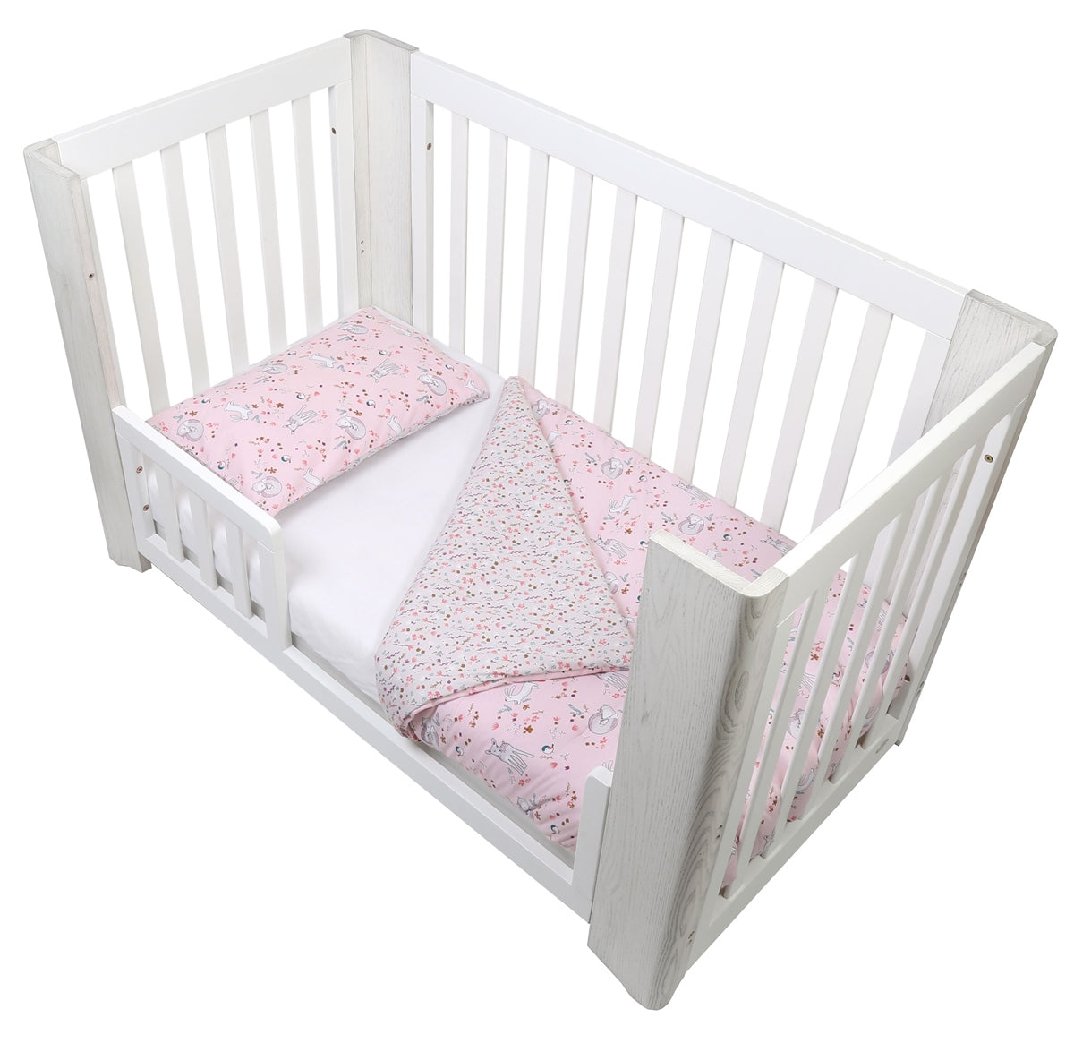 Forrest 3 Piece Reversible Baby Bedding Set, Meadowland