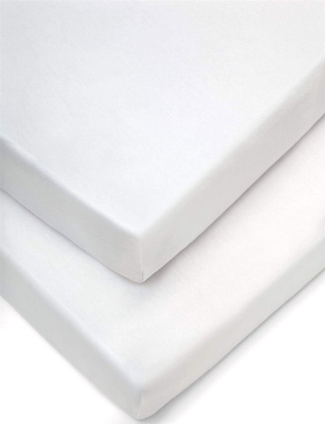Forrest Cotton Fitted Sheets, Pack of 2, 140 x 70cm, White