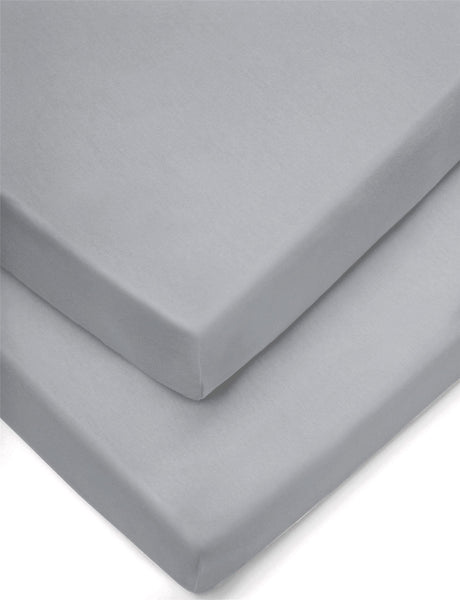 Forrest Cotton Fitted Sheets, Pack of 2, 140 x 70cm, Grey