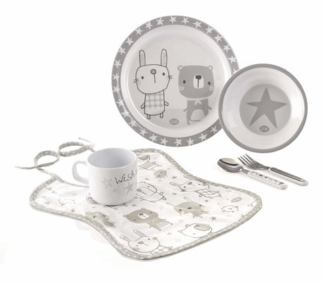 Jane 6-Piece Melamine Baby Crockery Set, Star