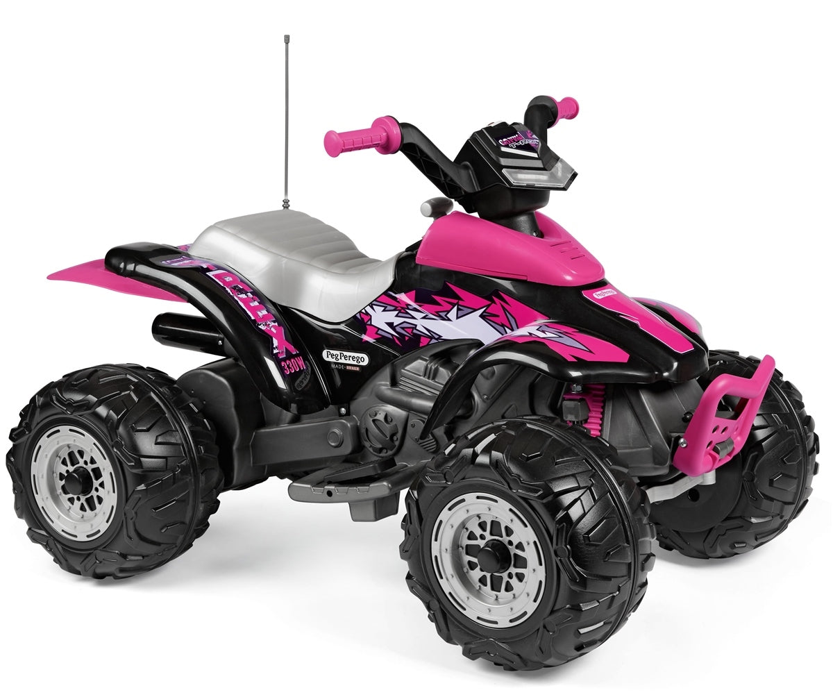 Peg Perego Corral T-Rex 330W Pink Electric Quad, From 3 years, 12V