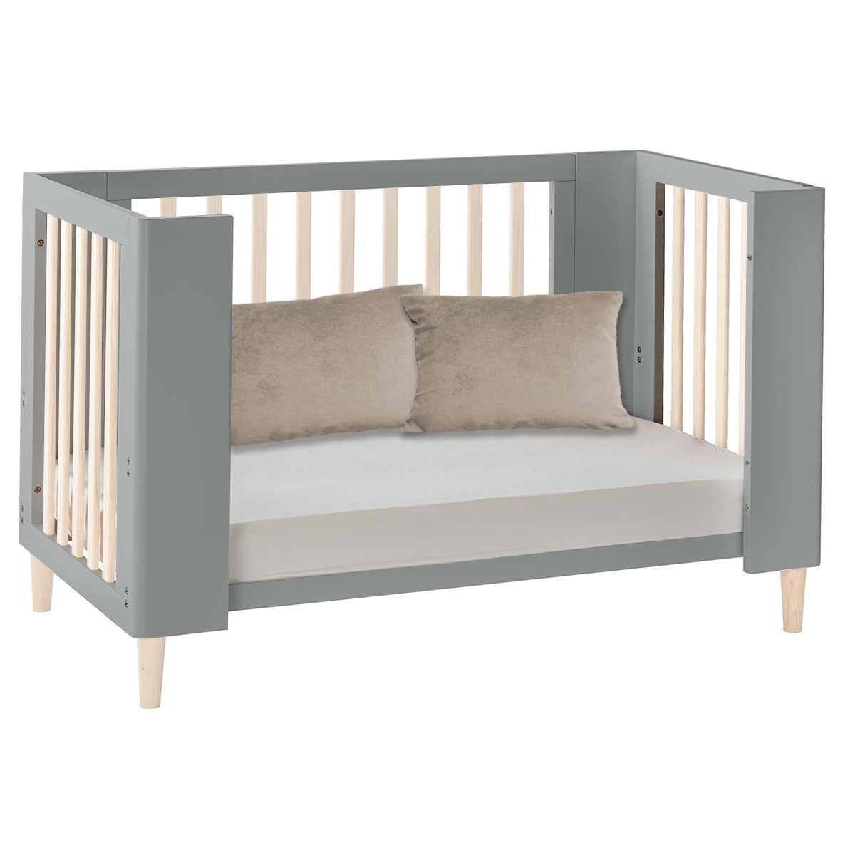 Cocoon Evoke 4in1 Cot bed + Dresser + Mattresses, Dove Grey