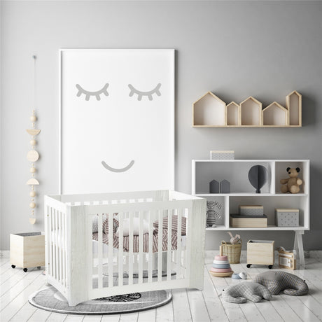 Cocoon Evoluer 4in1 Cot bed + Dresser + Mattresses, White / Grey
