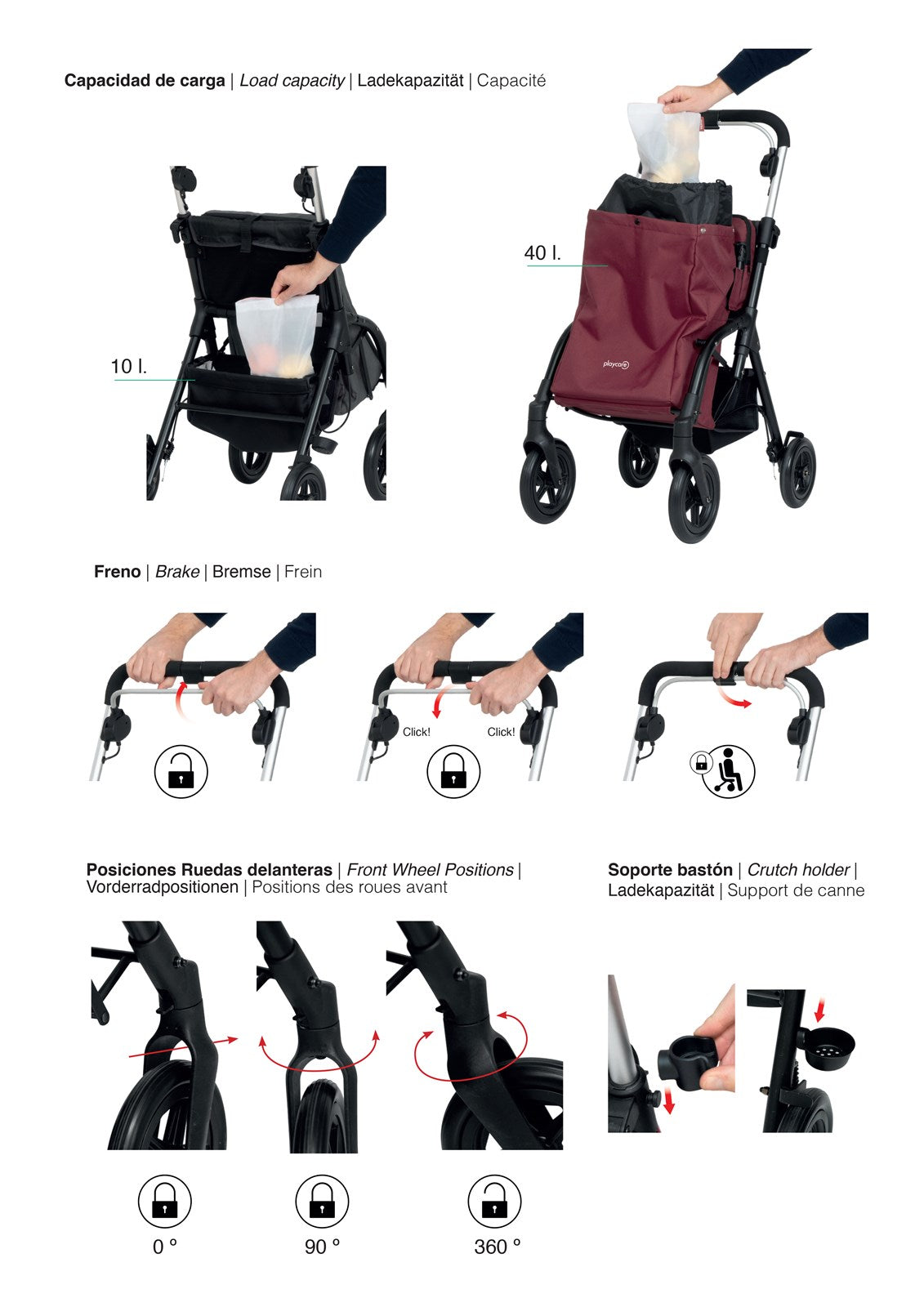 Playcare R05 Walking Aid with Cart & Seat