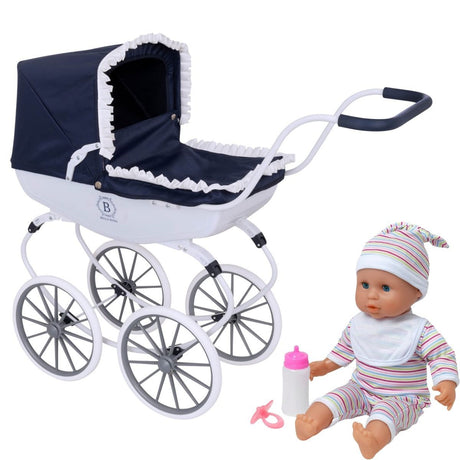 Johnston's Bella Rosa Dolls Pram with Baby Joy Doll for 3+ years