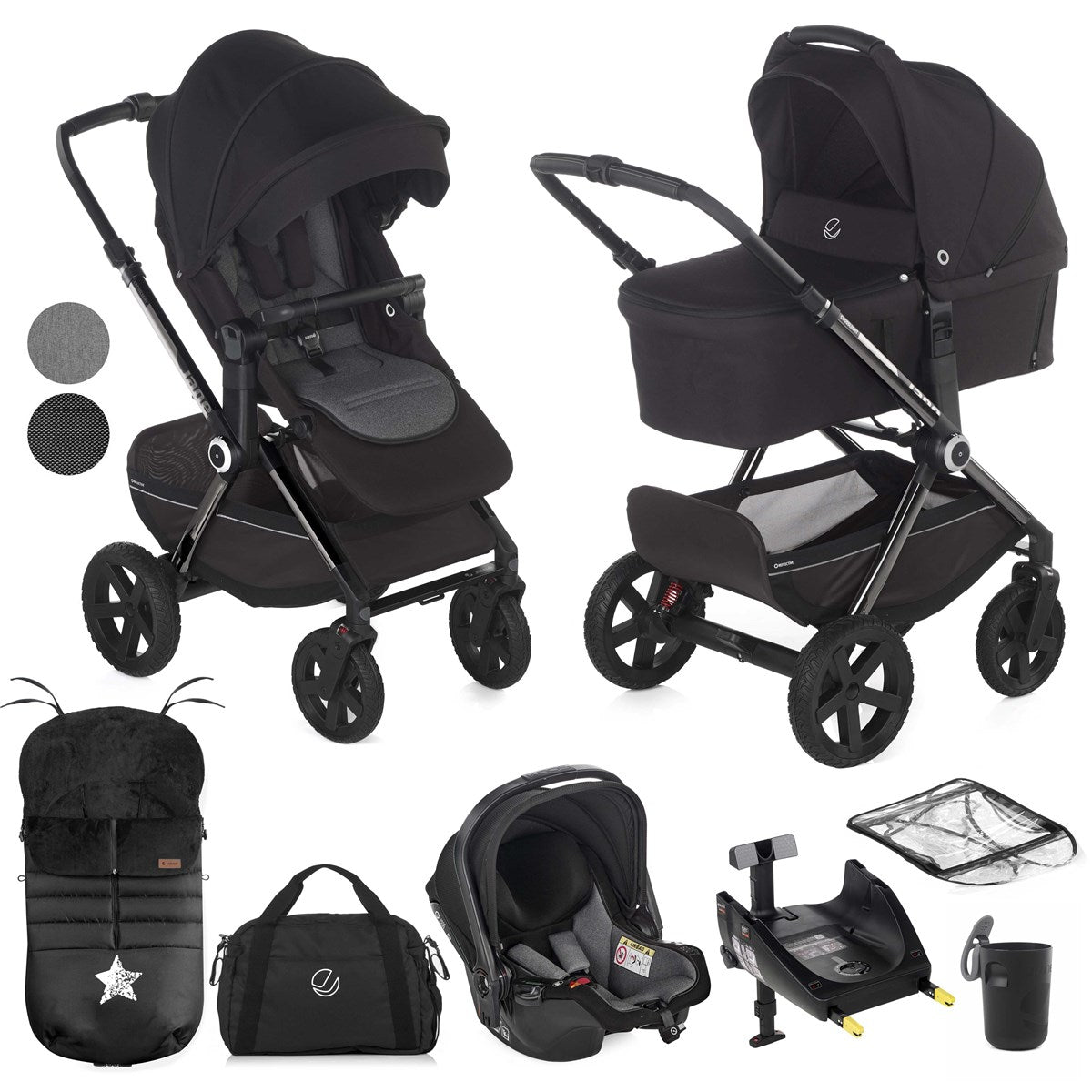 Jane Crosslight-3 + Sweet + Koos iSize, 10 Piece Travel System Bundle