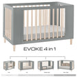 Cocoon Evoke 4 in 1 Nursery Furniture System, Dove Grey / Natural Wash