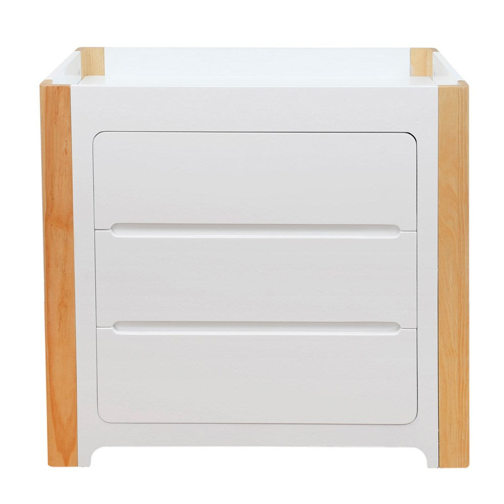 Cocoon Change Area Dresser, White / Natural