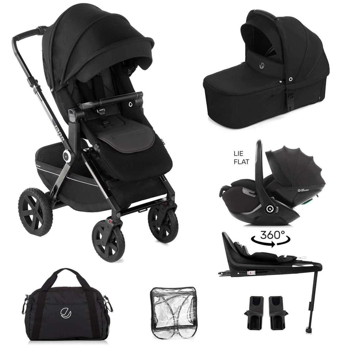 Jane Crosslight 3 + Sweet + Kombibaby Travel System, Silver Shadow