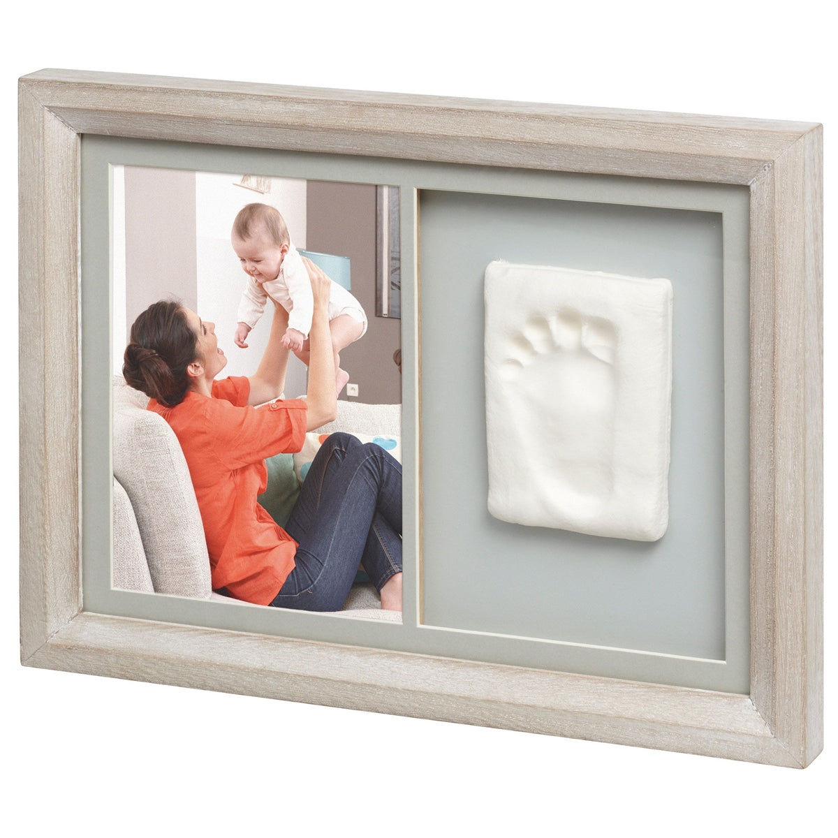 Baby Art Tiny Touch Hand & Footprint Frame – Baby Keepsake Photo Frame Gift Kit, Stormy