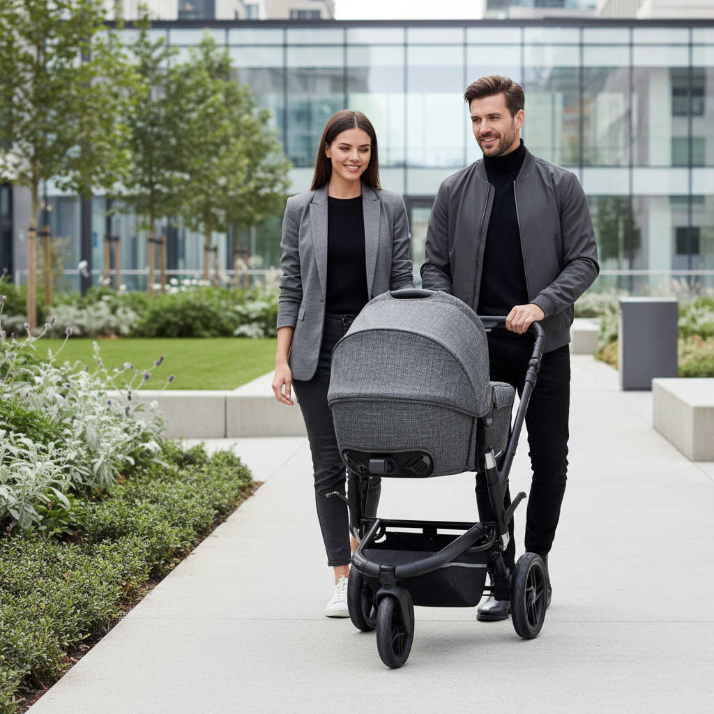 Jané Trider Travel System Bundle with Transporter Plus & Koos R1 i-Size Car Seat, Sand